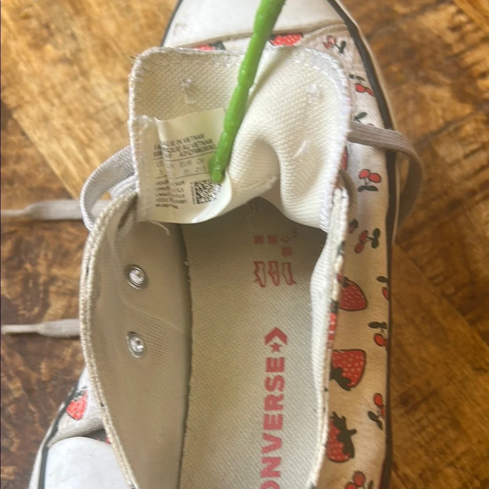 Converse Kids White Strawberry Sneakers - Picture 2 of 2